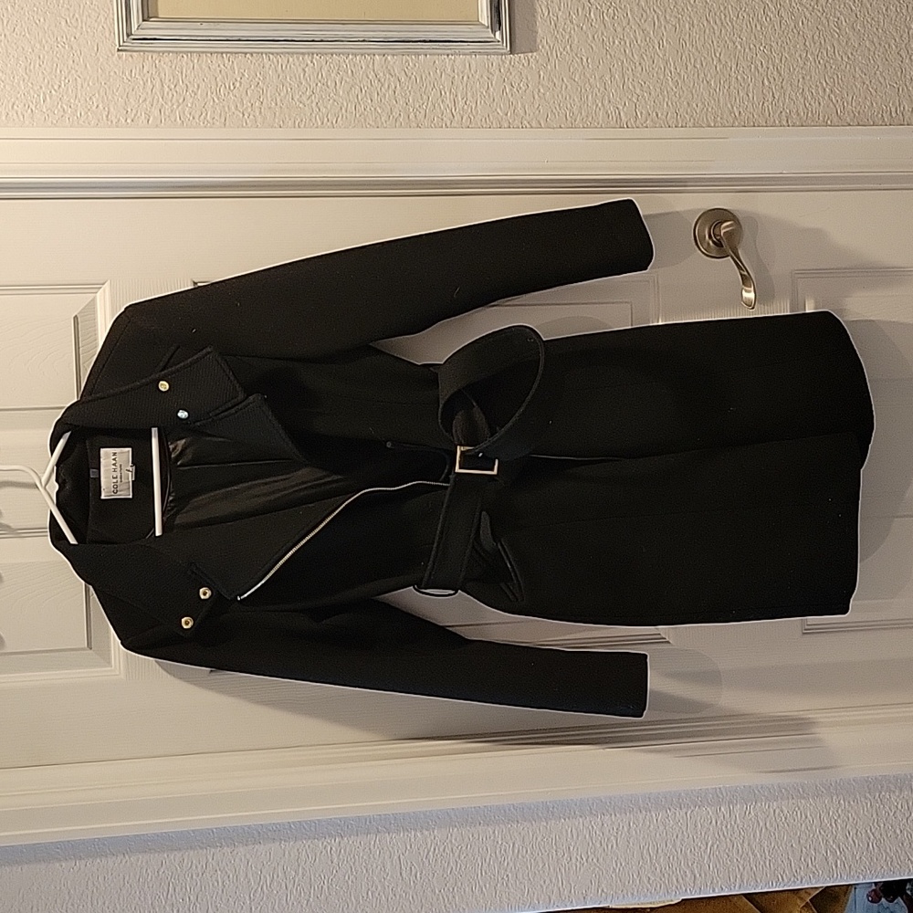 Cole Haan Black Wool Coat